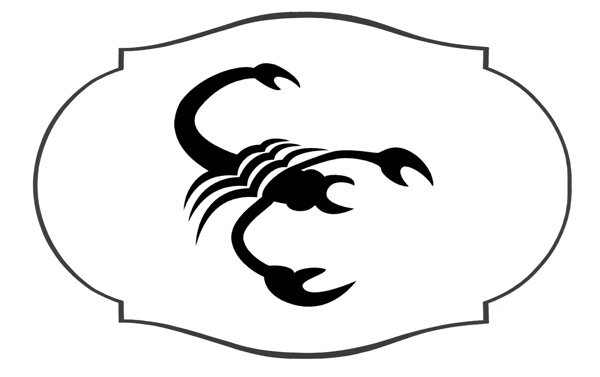 Бирка с изображением скорпиона. 