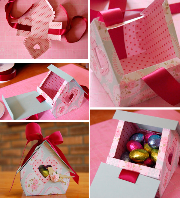 Красивая коробка для упаковки свадебного подарка или прочих нужностей