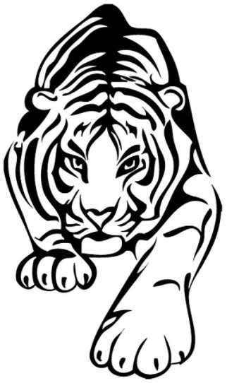 Трафареты тигра для вырезания на окно! Вытынанки на год тигра (большая коллекция)!
