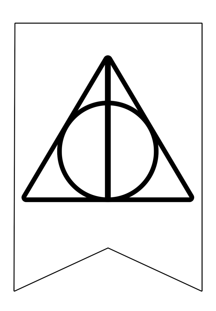 Гирлянда — флажки в стиле Гарри Поттера (шаблоны для печати на принтере)