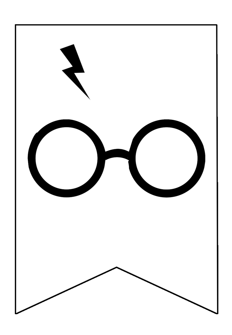 Гирлянда — флажки в стиле Гарри Поттера (шаблоны для печати на принтере)
